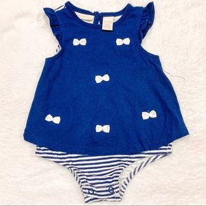 First Impressions Nautical Bow Romper 3-6 Months